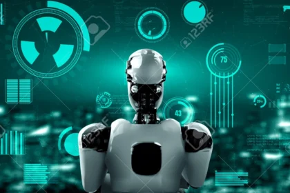 196638335 futuristic robot artificial intelligence humanoid ai for industrial factory technology development