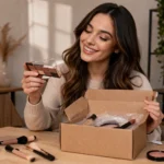unboxing beleza em ambiente acolhedor