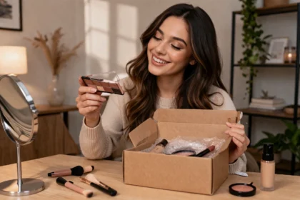 unboxing beleza em ambiente acolhedor